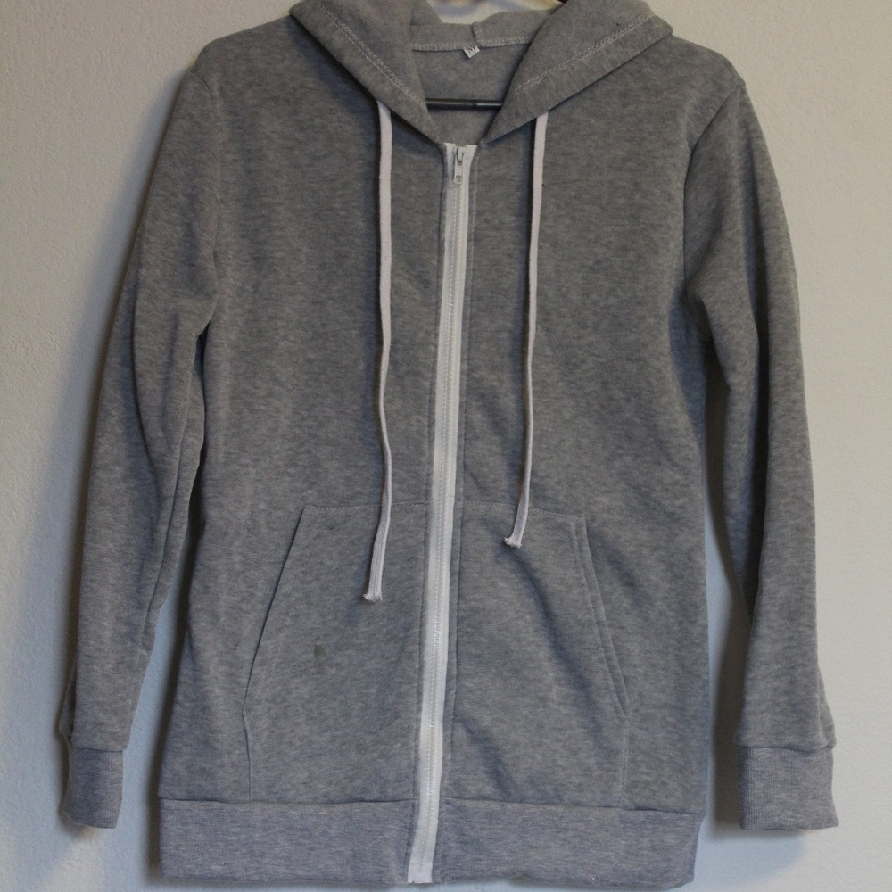 Grey Zip Hoodie
